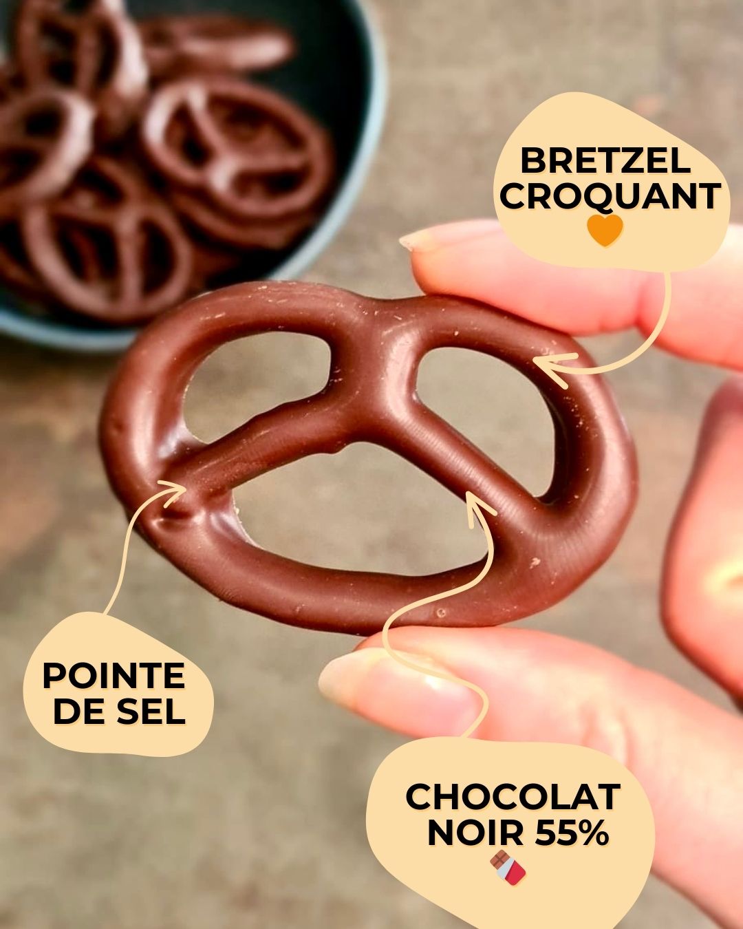 bretzel chocolat noir