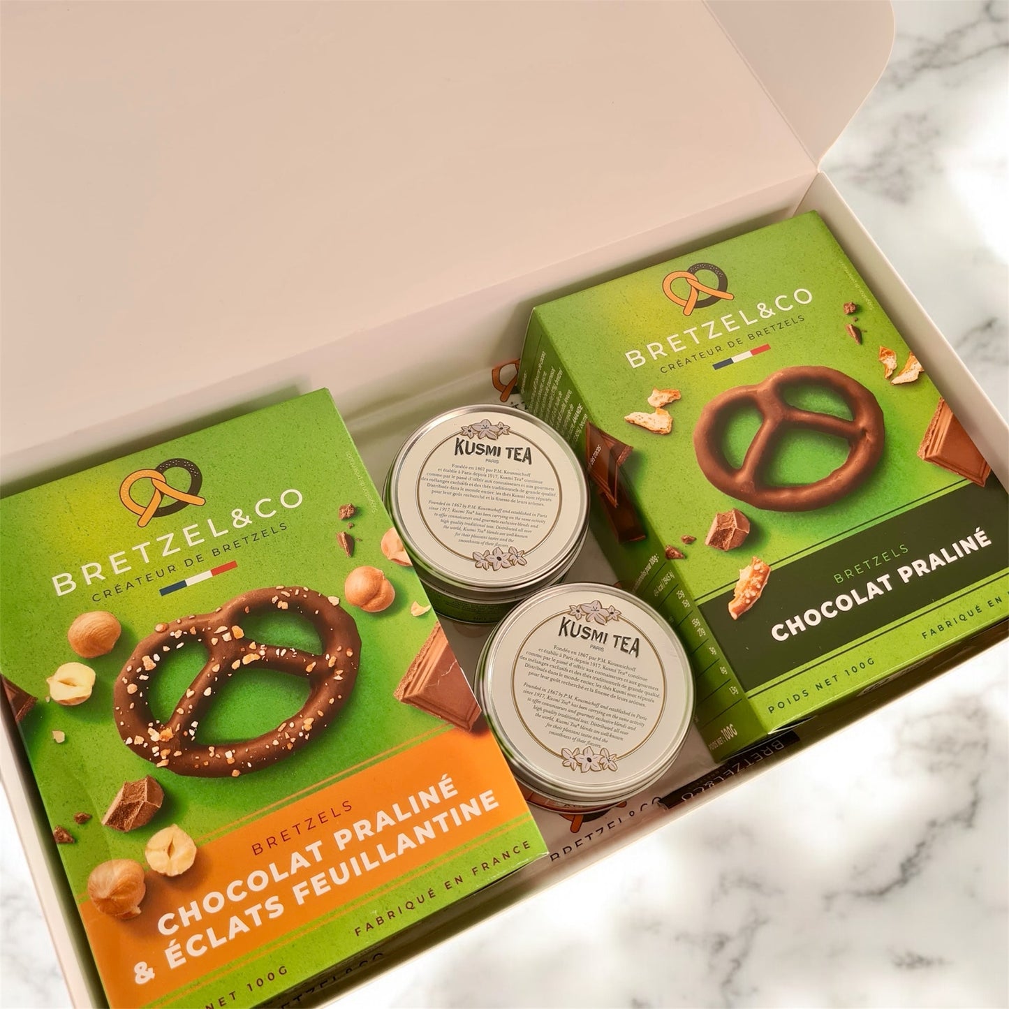 Coffret Bretzel&Co x KusmiTea - chocolat praliné