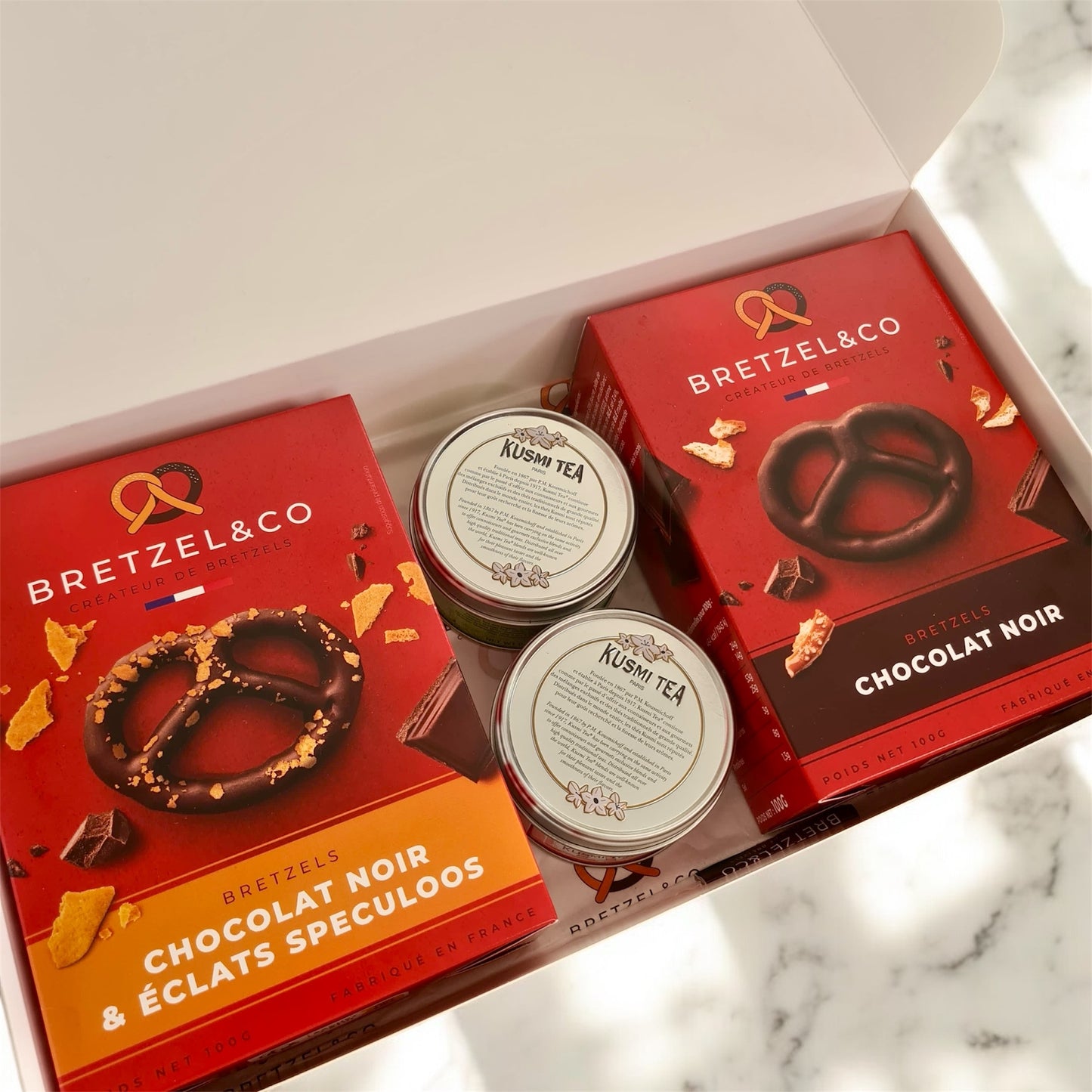 Coffret Bretzel&Co x KusmiTea - chocolat noir