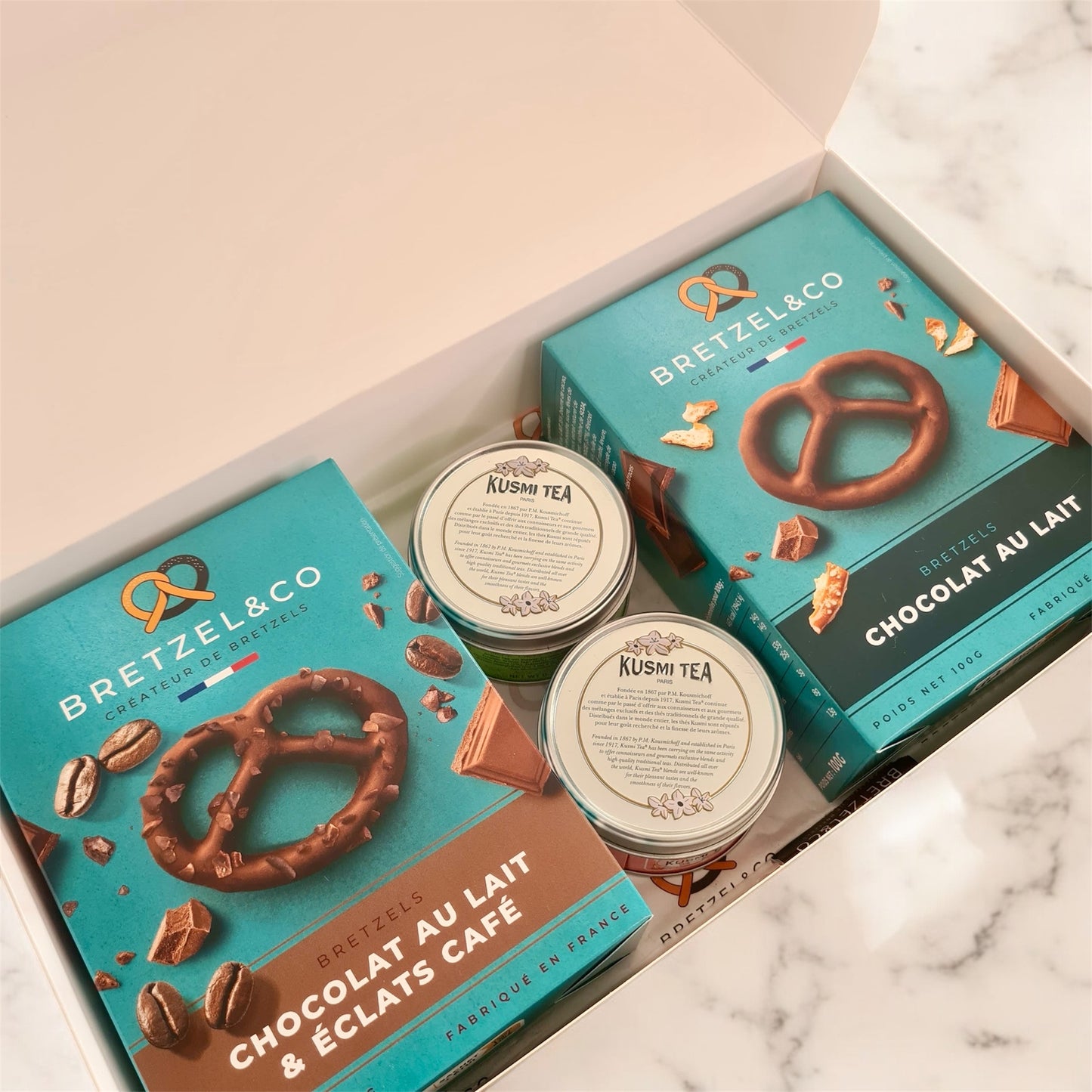 Coffret Bretzel&Co x KusmiTea - chocolat au lait