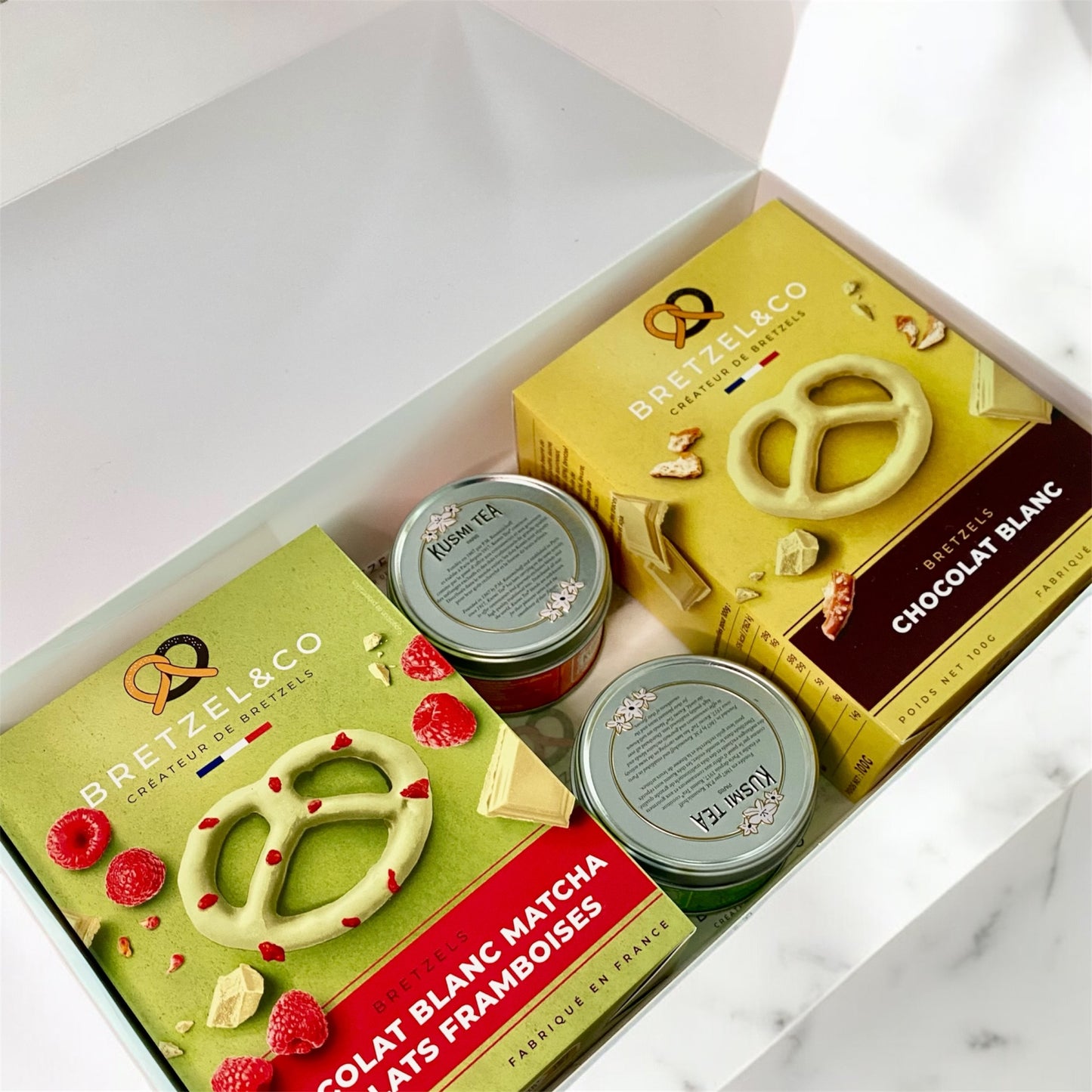 Coffret Bretzel&Co x KusmiTea - chocolat blanc