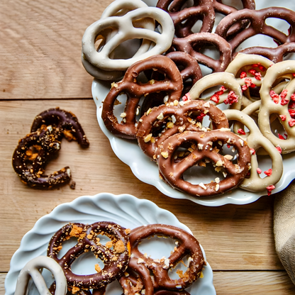 bretzel chocolat noir - éclats d'orange