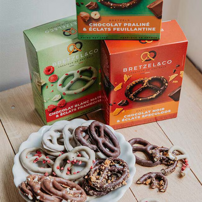 bretzel chocolat noir - éclats d'orange