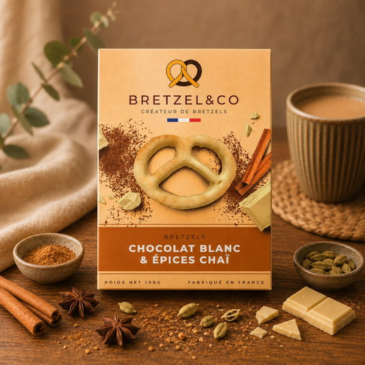 bretzel chocolat blanc - épices chaï