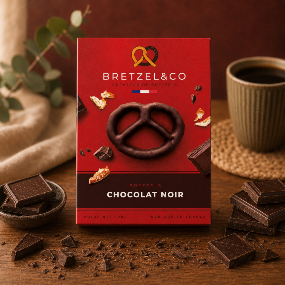 bretzel chocolat noir