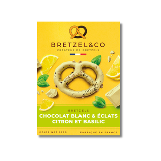 bretzel chocolat blanc - citron et basilic